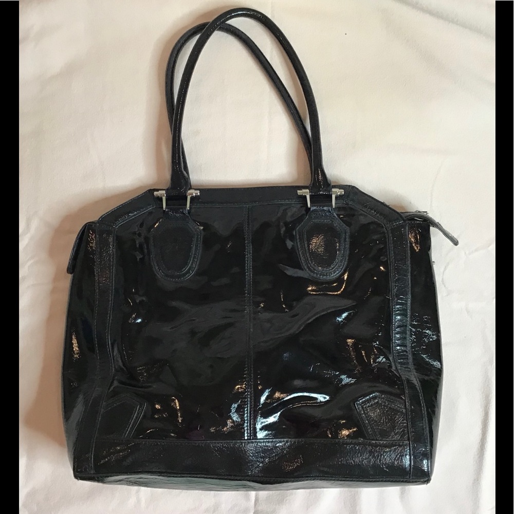 Large Shiny Patent Banana Republic Tote